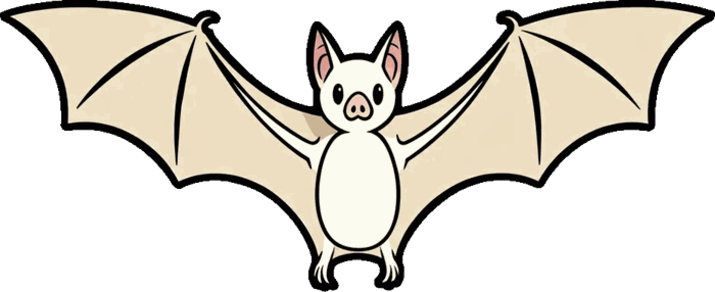 A bat with its wings spread